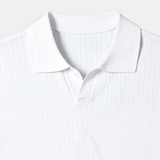 Men's White Ribbed Jumper