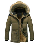 Men's Hooded Faux Fur Lined Winter Parka