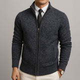 Men's Zip-Up Knit Cardigan