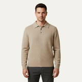 Men's Soft Knit Cashmere Blend Polo Sweater