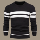Men's Striped Crew Neck Knit Sweater