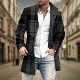 Men's Button Front Long Coat