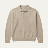 Men's Soft Knit Cashmere Blend Polo Sweater