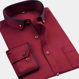 Men's Contrast Trim Dress Shirt