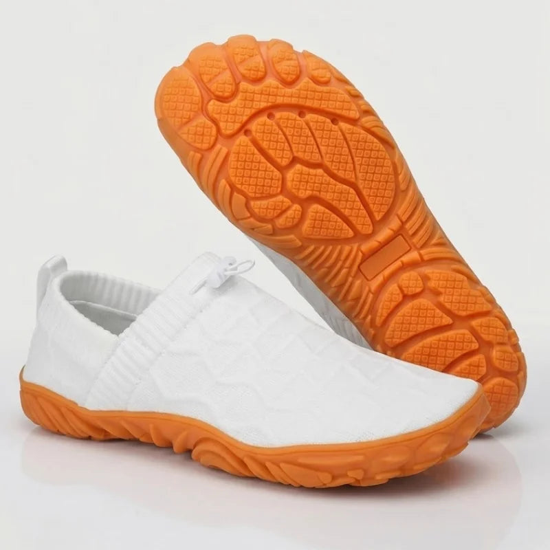 Men's Wide Toe Box Knit Slip-On Walking Shoes