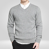 Men's V-Neck Knit Pullover Sweater