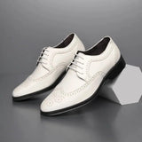 Men's Handmade Calfskin Leather Lace-Up Shoes