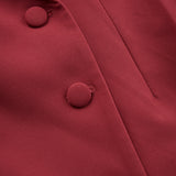 Women's Tailored Lapel Collar Button-Front Midi Dress