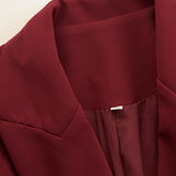 Women's Tailored Lapel Collar Button-Front Midi Dress
