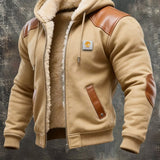 Men's Sherpa Lined Hooded Bomber Jacket