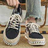 Men's Ethnic Pattern Canvas Casual Sneakers