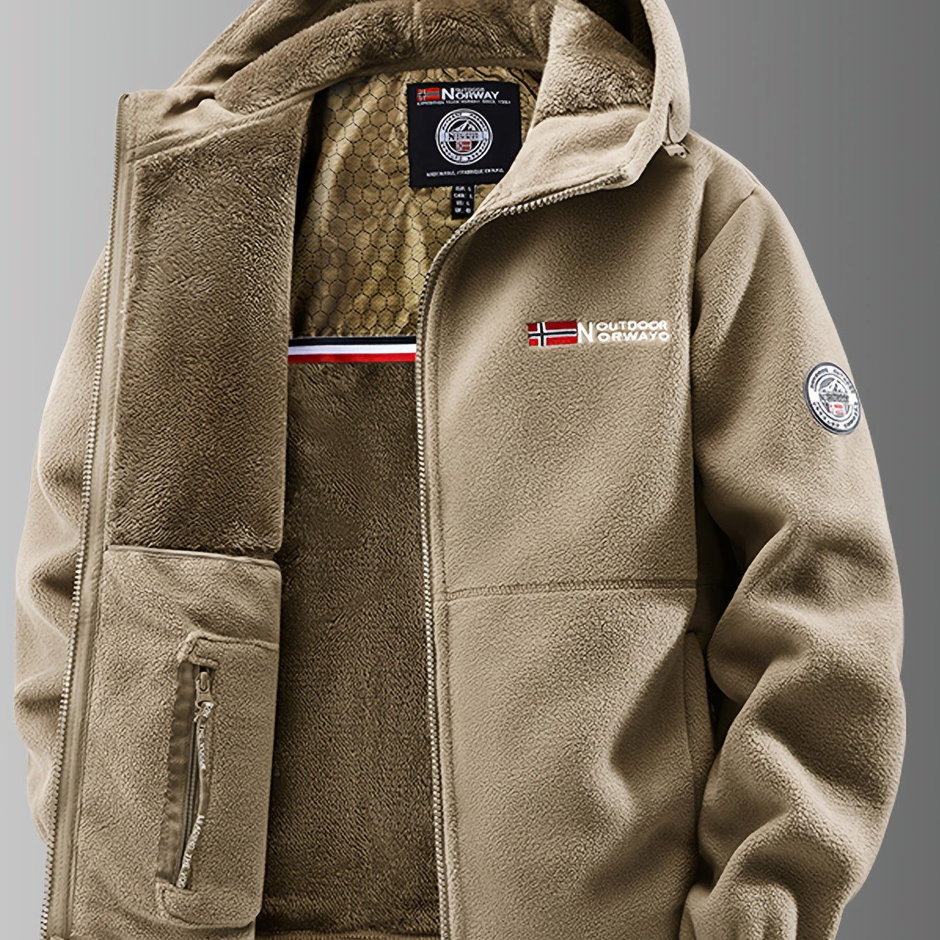 Men's Fleece-Lined Hooded Thermal Jacket