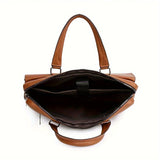 Men's Vintage PU Briefcase Bag with Adjustable Strap