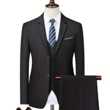 Men's Three-Piece Slim Fit Suit