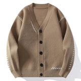 Men's Oversized V-Neck Button Cardigan