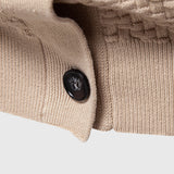 Men's Textured V-Neck Button Cardigan