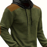Men's Textured Hooded Knit Pullover