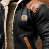 Men's Sherpa Lined Hooded Bomber Jacket