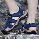 Men's Adjustable Outdoor Hiking Sandals, Rubber Sole