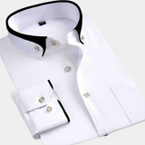 Men's Contrast Trim Dress Shirt