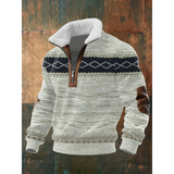 Men's Sherpa Collar Quarter Zip Sweater