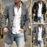 Men's Button Front Long Coat