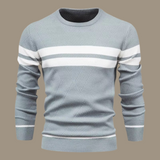Men's Striped Crew Neck Knit Sweater