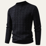 Men's Geometric Pattern Crew Neck Knit Sweater