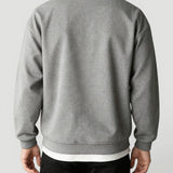 Men's Collared Quarter-Zip Ribbed-Trim Pullover