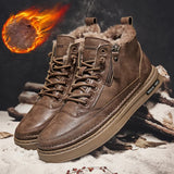 Men's Fleece Lined Leather Hiking Boots