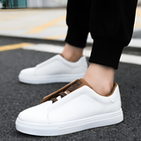 Men's Leather Slip-On Casual Sneakers