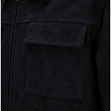 Men's Relaxed-Fit Collared Utility Jacket with Pockets