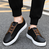 Men's Leather Slip-On Casual Sneakers