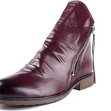 Men's Side Zip Leather Ankle Boots