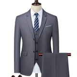 Men's Three-Piece Slim Fit Suit