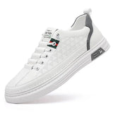 Men's Leather Casual Lace-Up Sneakers