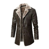 Men's Sherpa Lined Long Button Coat