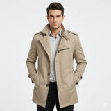 Men's Double Breasted Trench Coat