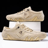 Men's Leather Casual Walking Sneakers