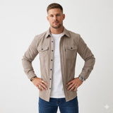 Men's Button Front Overshirt Jacket