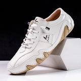 Men's Leather Casual Walking Sneakers