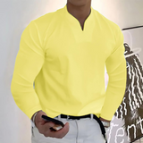 Men's V-Neck Long Sleeve Shirt