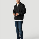 Men's Collared Quarter-Zip Ribbed-Trim Pullover