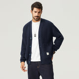 Men's Ribbed Knit Button Cardigan