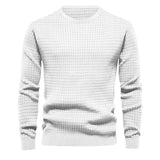 Men's Textured Crew Neck Knit Sweater