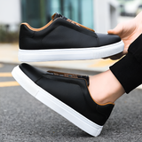 Men's Leather Slip-On Casual Sneakers
