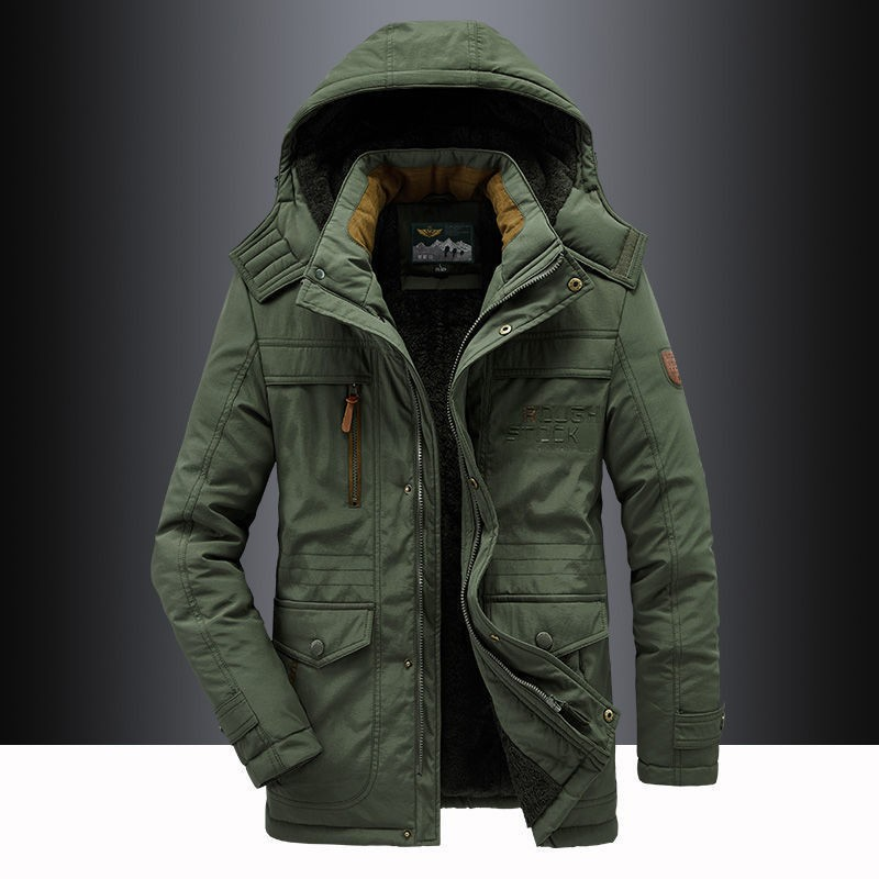 Men's Hooded Water-Resistant Lined Winter Parka