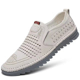 Men's Perforated Leather Slip-On Loafers