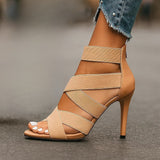 Women's Strappy Open-Toe Ankle-Strap Stiletto Sandals