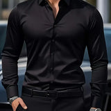 Men's Tailored Button-Up Dress Shirt